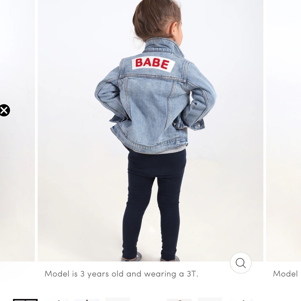 Ingrid & Isabel Baby Denim Jacket with 'Babe' Patch